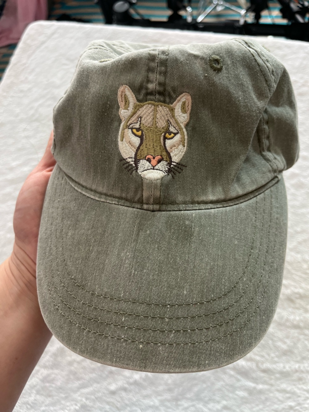 Saguaro National Park Hat Cougar Embroidered Animal Lion Cat Baseball Cap Eco